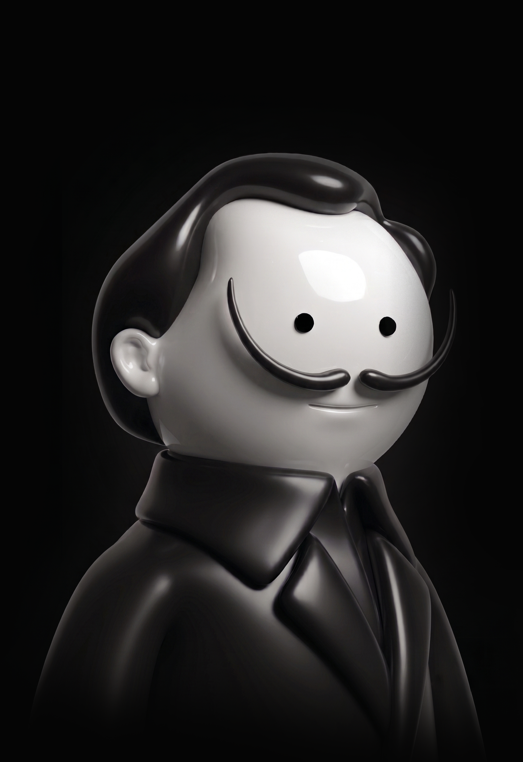 Salvador Dalí as a 3D character