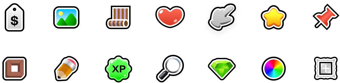 Grid of Ambie's custom app icons