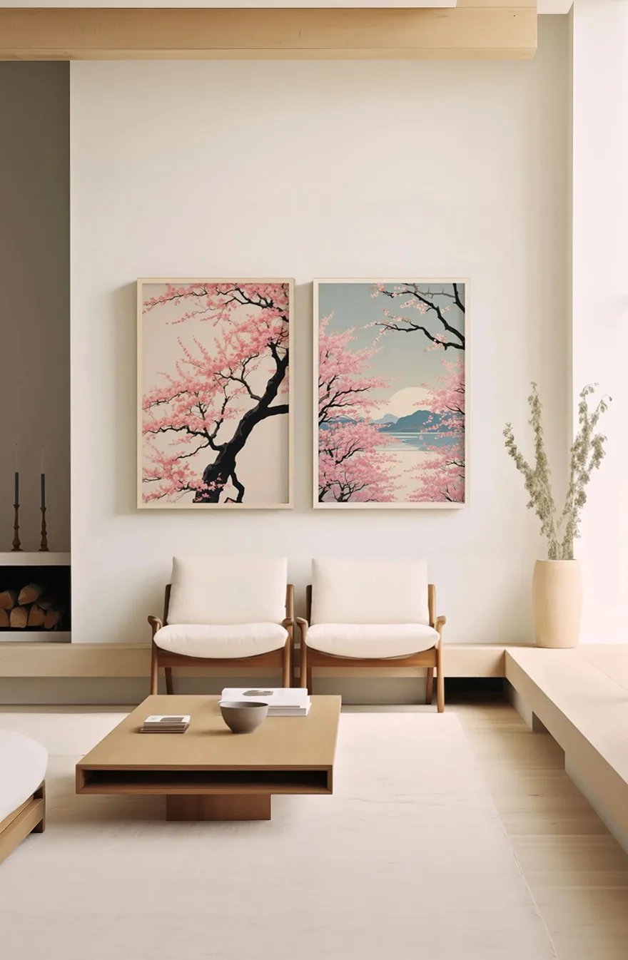 Room scene 11 with community artwork on the walls