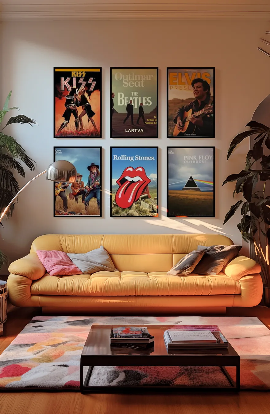 Room scene 12 with community artwork on the walls