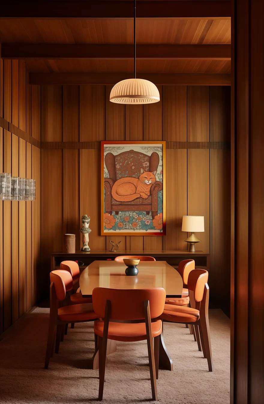 Room scene 14 with community artwork on the walls