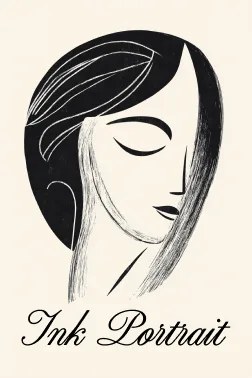 ink portrait art style
