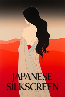 japanese silkscreen art style