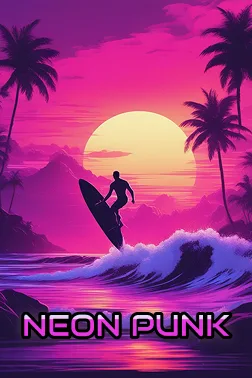 neon punk art style