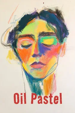 oil pastel art style