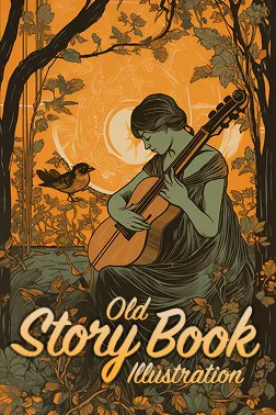 old story book art style