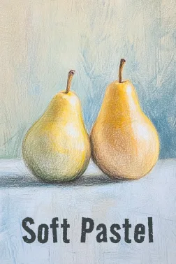soft pastel art style