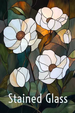stained glass art style